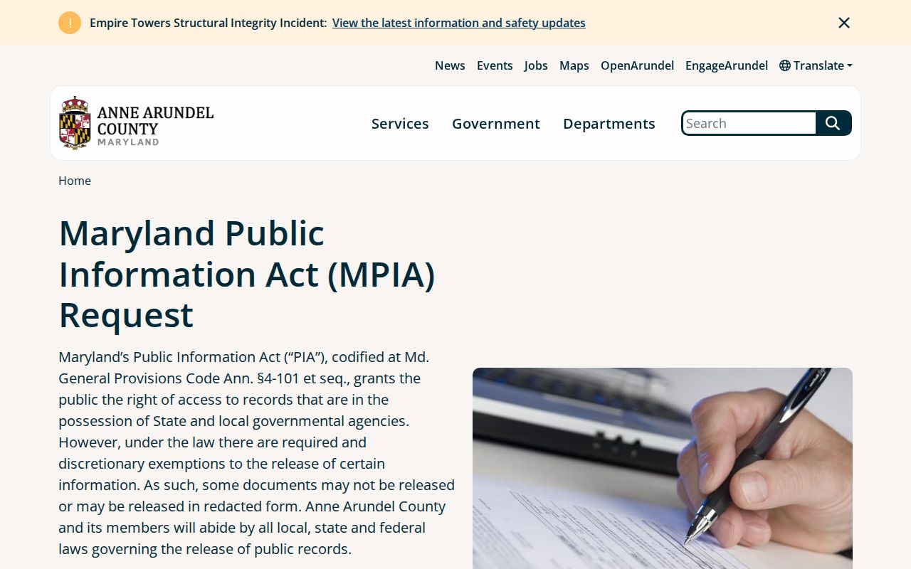 Pasadena people search information request