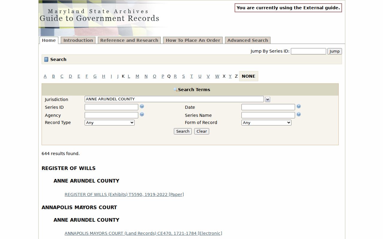 Pasadena people directories Maryland State Archives guide